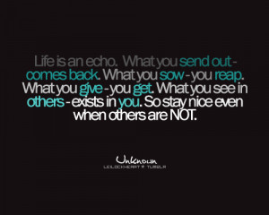 you reap what you sow