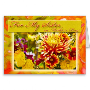 For Sister on Mother's Day Garden Greeting Card
