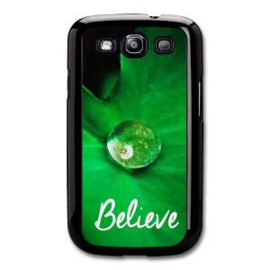 Believe Inspirational Quote Water Drop On A Leave Close Up In A Cool ...