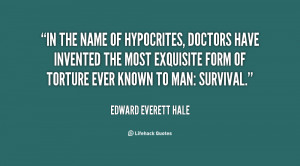 The Name Hypocrites Doctors...