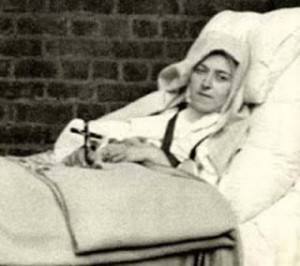 Saint Therese of Lisieux, sick in bed