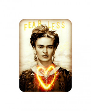Frida Kahlo Art Print Fearless Quote Original Photomontage Signed New ...