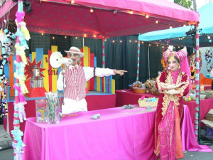 Carnival barker and fortune teller