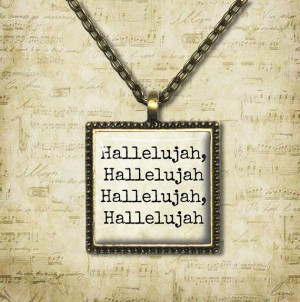 Hallelujah Music Lyric Necklace Spiritual by ShakespearesSisters, $9 ...
