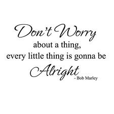 Wall Decal BOB MARLEY Inspirational Quote Vinyl Sticker Art Decor Home ...