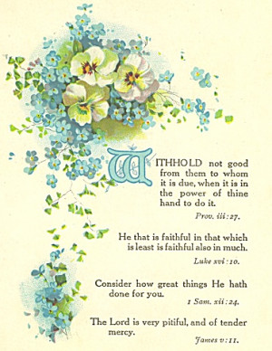 Full Color Flowers with Bible Verses Illustration c (Image1)