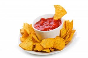 Mexican Tortilla Chips Salsa with tortilla chips