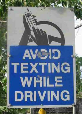 Texting on a cell phone is more dangerous than driving drunk; take ...