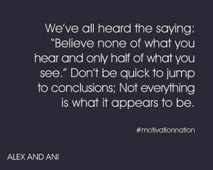 everything is not what it may seem