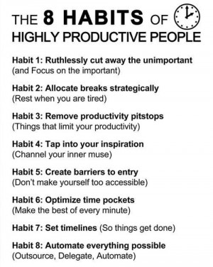 habits of highly productive people