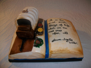 This marble cake was made for a retiring librarian. Her favorite book ...