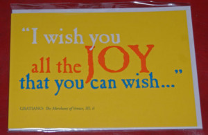 WISH YOU ALL THE JOY THAT YOU CAN WISH; SHAKESPEARE Quote. BLANK ...