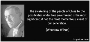 The awakening of the people of China to the possibilities under free ...