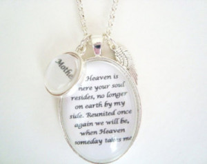 ... , Remembrance Jewelry, Memorial Jewelry, Heaven Quote, original poem