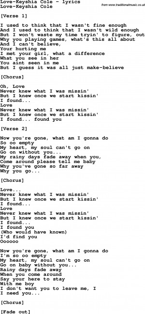 Keyshia Cole Love Lyrics Quotes