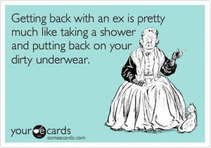 ... taking a shower and putting back on your dirty underwear....if you