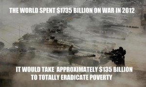 ... It would take approximately $135 billion to totally eradicate poverty