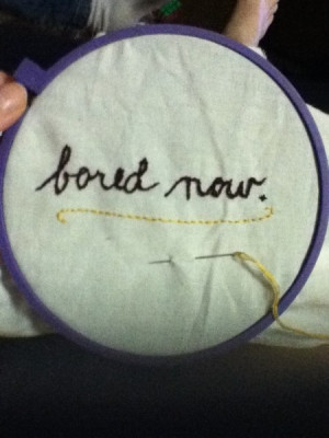 embroidery practice: Buffy quote \\