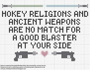 Stitching a tauntaun (geeky cross stitch patterns)