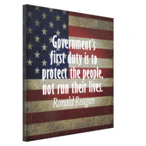 Ronald Reagan Quote on Duty of Government Gallery Wrapped Canvas
