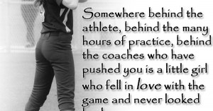 ... girl who fell in love with the game never looked back.#softball