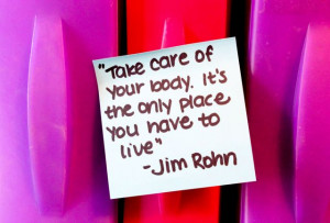 Fitness quote on post it 1