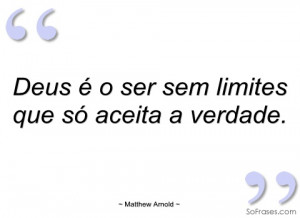 deus é o ser sem limites que só aceita a citacao