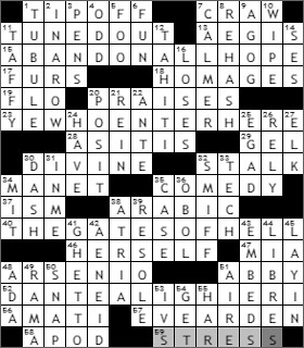 WEB's New York Times Crossword Solution @ NYTCrossword.com