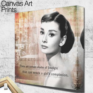 Audrey Hepburn Art Quote square wall art