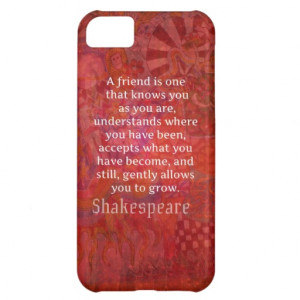 Shakespeare FRIENDSHIP Quote iPhone 5C Case
