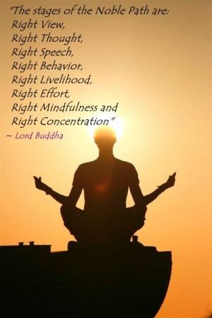 ... Effort, Right Mindfulness And Right Concentration ” - Lord Buddha