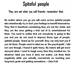 Quotes About People Being Spiteful
