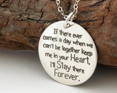 FRIENDSHIP necklace or key ring ... If there ever comes a day ... ster ...