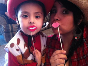 Cowgirl Birthday Party! mom and daughter