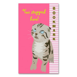 Cute Kitten Bookmark Business Cards