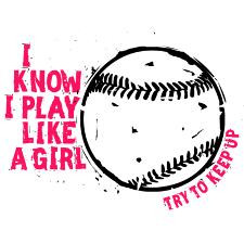 play_like_a_girl_softball_ornament_round