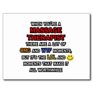 Funny Massage Therapist ... OMG WTF LOL Post Cards