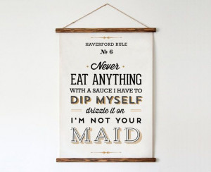 Typography Print, Quote Print, Parks and Rec, Tom Haverford, Black ...