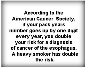American Cancer Society quote about smoking risks and throat cancer