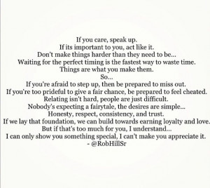 ... for the perfect timing is the fastest way to waste time robhillsr