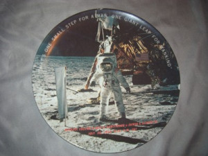 ... Apollo 11 Space Mission Texas Ware Melmac Plate Neil Armstrong Famous