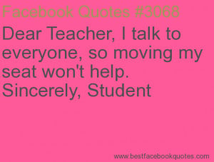 ... won't help. Sincerely, Student-Best Facebook Quotes, Facebook Sayings
