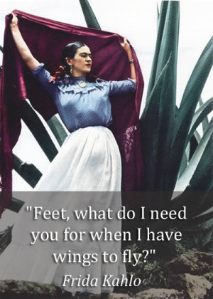 Feet, what do I need you for when I have wings to fly?