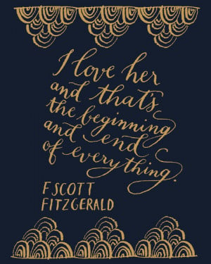Scott Fitzgerald Quote Art Print