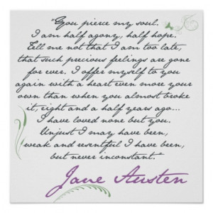 Jane Austen's Persuasion Quote #1 Print