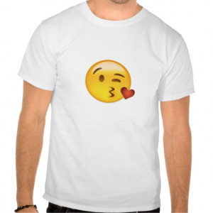 EMOJI FACE THROWING A KISS T-SHIRT
