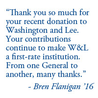 Thank you so much for your recent donation to Washington & Lee. Your ...