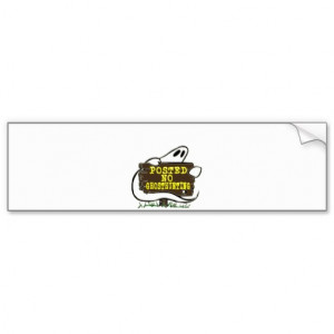 Funny No Ghost Hunting Sign Bumper Stickers
