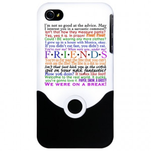... Gifts > Chandler Phone Cases > Friends TV Quotes iPhone 4 Slider Case