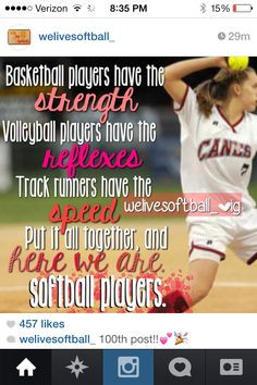 Softball quote More